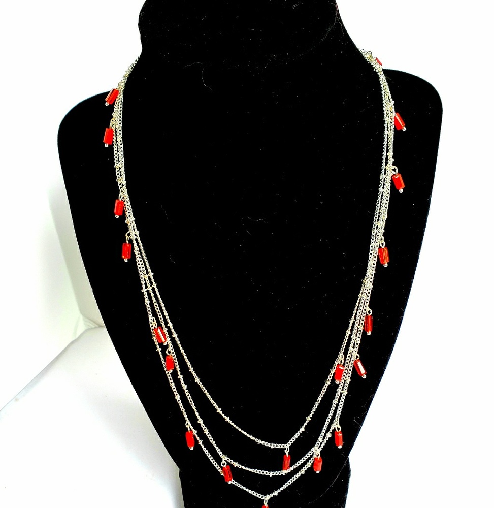 TALBOTS NWT triple strand necklace
